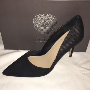 Vince Camino Black Suede/Nubuck D’Orsey Pump- 7.5M